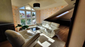 Modern attic apartment in centre, 140m2, with terrace
